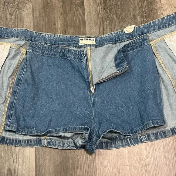 Free People We the Free Midnight Sun Denim Skort size 30 - Picture 9 of 14